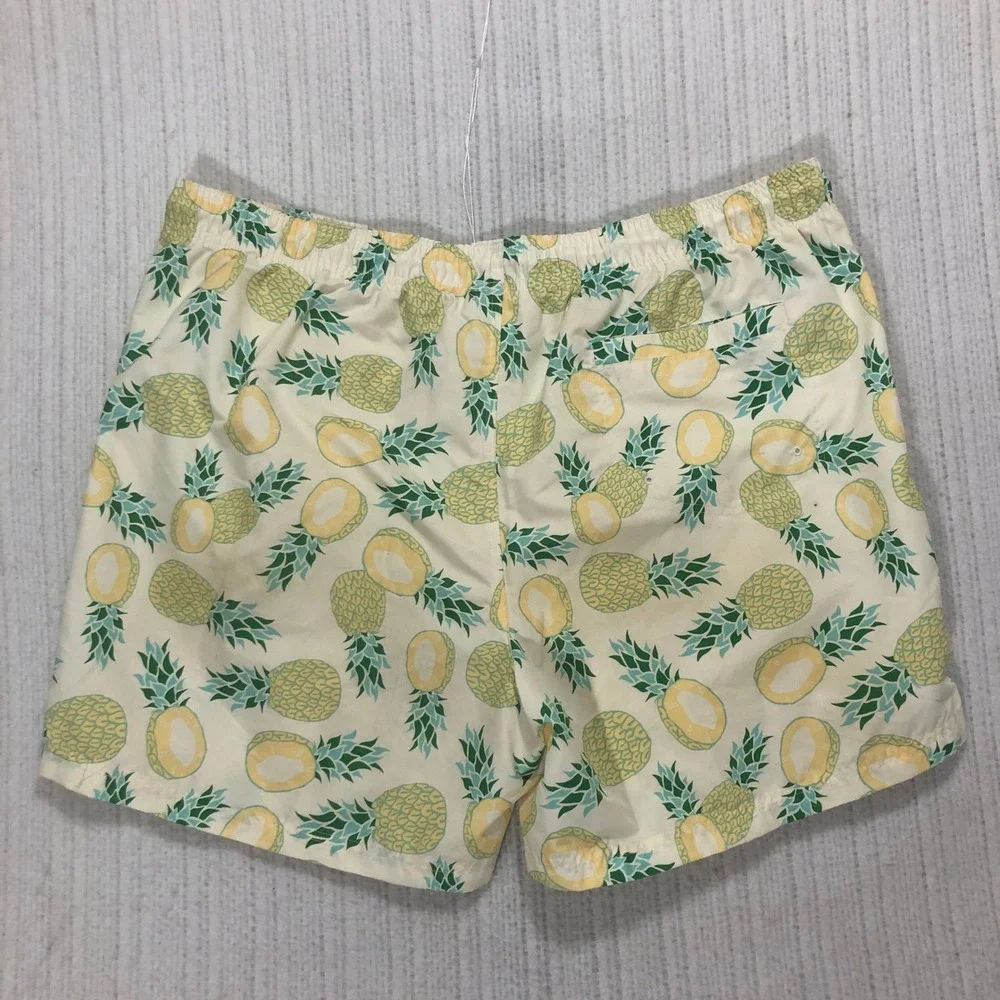 Boca Classics Swim Shorts XX-Large Pineapple Print Drawstring Waist‎ Men's